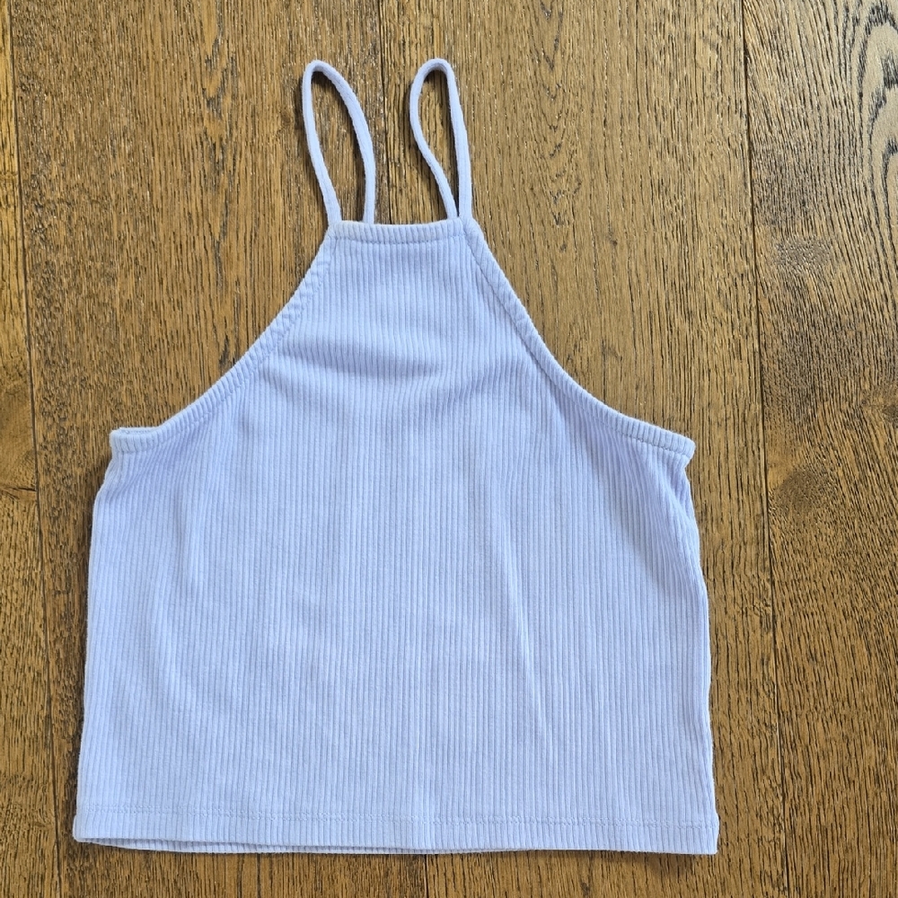 J. Crew Light Blue Ribbed Tank Top